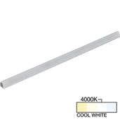  sempriaLED® S Series Model SS9E 24-3/4'' LED Angled Strip Light Fixture with Shield, Medium Light Output, Cool White 4000K, 24-3/4'' Length x 3/4'' W x 11/16'' H
