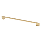  Italian Designs Collection Thin Square Cabinet Pull Handle in Matte Brass, 13''W x 1''D x 3/8''H