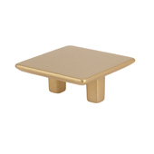  Italian Designs Collection Medium Size Square Pull in Matte Brass, 2-1/4''W x 1''D x 1-1/4''H (CTC 1-1/4'')