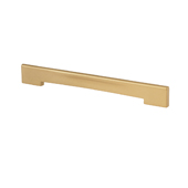  Italian Designs Collection Medium Size Profile Pull in Matte Brass, 8''W x 1''D x 1/4''H (CTC 6-5/16'' or 7-9/16'')