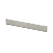  Italian Designs Collection Thin Profile Pull in Polished Satin Nickel, 4''W x 1/2''D x 1/2''H (CTC 2-1/2'')