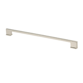  Italian Designs Collection Thin Square Cabinet Pull Handle in Satin Nickel, 13''W x 1''D x 3/8''H (CTC 12-9/16'')