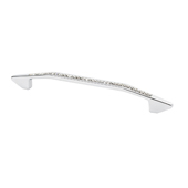  Italian Designs Collection Modern Bow Pull with Crystals in Bright Chrome, 7-3/4''W x 1''D x 1/2''H (CTC 6-5/16'')