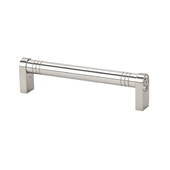  Italian Designs Collection Round Appliance Pull in Satin Nickel, 6-3/4''W x 1-3/4''D x 3/4''H (CTC 6-3/8'')