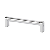  Italian Designs Collection Round Appliance Pull in Bright Chrome, 6-3/4''W x 1-3/4''D x 3/4''H (CTC 6-3/8'')