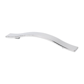  Contemporary Collection Flat Wide Bow Pull in Bright Chrome, 9-1/2''W x 1-1/8''D x 1-3/16''H (CTC 6-5/16'')