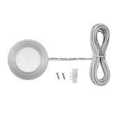  12VDC EquiLine Recess LED Puck Light, Clear, 3W, 5000K, Nickel, with 79'' Starter Lead