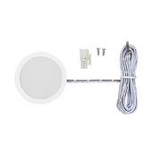  12VDC Slim Power Pockit LED Metal Light, Frosted, 3W, 5000K, White, with 79'' Starter Lead & Surface Mount Ring