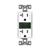  120VAC 20A Swidget Outlet, Without Insert, White, 1-5/8'' W x 2-13/16'' D x 1-13/16'' H