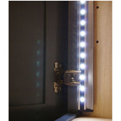  Elli V 17'' Length LED Strip for Cabinets, 45 Degree Angle, 3500K, Aluminum