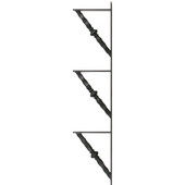  Cooper 3-Tier Linear Shelf Bracket, Multiple Finishes, 10-1/2''D max