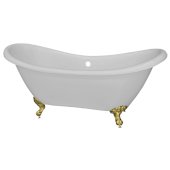 clawfoot tub with white feet