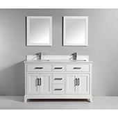  72'' W Single Sink Bathroom Vanity Set with Super White Engineered Marble Vanity Top, Soft Closing Doors and Drawer, Sink and Mirror