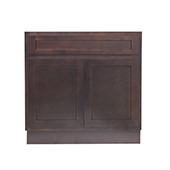  30'' W Vanity Base Cabinet Only Brown, Knockdown, No Top, 30'' W x 21'' D x 32-1/2'' H