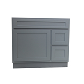  36'' W Vanity Base Cabinet Only Grey, Knockdown, No Top, 36'' W x 21'' D x 32-1/2'' H