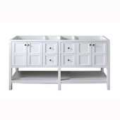 Winterfell 72'' Double Bathroom Vanity, White, Cabinet Only, 71-1/5'' W x 21-7/10'' D x 35-1/5'' H