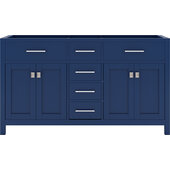  Caroline 60'' Double Bathroom Vanity, French Blue, Cabinet Only, 59-1/5'' W x 21-7/10'' D x 33-1/2'' H