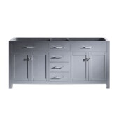  Caroline 72'' Double Bathroom Vanity, Grey, Cabinet Only, 71-1/5'' W x 21-7/10'' D x 33-1/2'' H