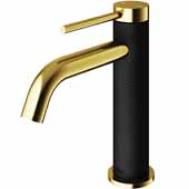  Madison Single-Hole cFiber Faucet in Matte Gold/Matte Black