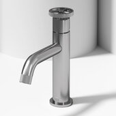 VIGO Cass Pinnacle Collection Single Hole Single-Handle Bathroom Faucet in Brushed Nickel, Faucet Height: 7-7/8'' H, Spout Reach: 4-7/8'' D