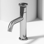 VIGO Cass Pinnacle Collection Single Hole Single-Handle Bathroom Faucet in Chrome, Faucet Height: 7-7/8'' H, Spout Reach: 4-7/8'' D