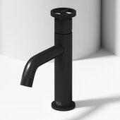 VIGO Cass Pinnacle Collection Single Hole Single-Handle Bathroom Faucet in Matte Black, Faucet Height: 7-7/8'' H, Spout Reach: 4-7/8'' D