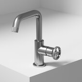 VIGO Cass Oblique Collection Single Hole Single-Handle Bathroom Faucet in Brushed Nickel, Faucet Height: 9'' H, Spout Reach: 6-1/8'' D