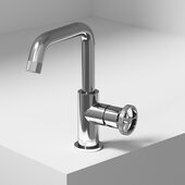 VIGO Cass Oblique Collection Single Hole Single-Handle Bathroom Faucet in Chrome, Faucet Height: 9'' H, Spout Reach: 6-1/8'' D