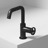 VIGO Cass Oblique Collection Single Hole Single-Handle Bathroom Faucet in Matte Black, Faucet Height: 9'' H, Spout Reach: 6-1/8'' D
