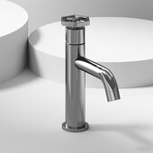 VIGO Ruxton Collection Pinnacle 1-Handle Single Hole Bathroom Faucet in Chrome, Faucet Height: 7-7/8'' H, Spout Reach: 5'' D