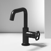 VIGO Ruxton Collection Oblique 1-Handle Single Hole Bathroom Faucet in Matte Black, Faucet Height: 9'' H, Spout Reach: 6-1/8'' D