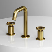 VIGO Cass Collection Two Handle Widespread Bathroom Faucet in Matte Brushed Gold, Faucet Height: 7-1/2'' H, Spout Reach: 5-3/4'' D