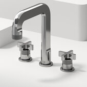 VIGO Wythe Collection Two Handle Widespread Bathroom Faucet in Chrome, Faucet Height: 9'' H, Spout Reach: 7-1/8'' D