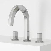 VIGO Hart Collection Two Handle Widespread Bathroom Faucet in Chrome, Faucet Height: 9'' H, Spout Reach: 7-1/4'' D