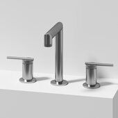 VIGO Sterling Collection Two Handle Widespread Bathroom Faucet in Brushed Nickel, Faucet Height: 6-5/8'' H, Spout Reach: 4-1/2'' D