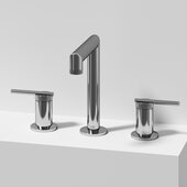 VIGO Sterling Collection Two Handle Widespread Bathroom Faucet in Chrome, Faucet Height: 6-5/8'' H, Spout Reach: 4-1/2'' D