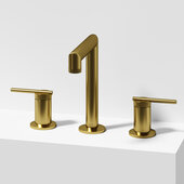 VIGO Sterling Collection Two Handle Widespread Bathroom Faucet in Matte Brushed Gold, Faucet Height: 6-5/8'' H, Spout Reach: 4-1/2'' D