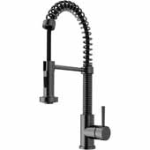  Edison Pull-Down Spray Kitchen Faucet in Graphite Black, Faucet Height: 18-1/2'', Spout Reach: 9-1/2''