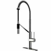  Livingston Magnetic Kitchen Faucet with Deck Plate in Stainless Steel, Faucet Height: 23 1/2',  Spout Reach: 9 3/8'