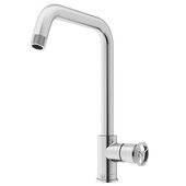  Cass Industrial Single Handle Kitchen Bar Faucet in Stainless Steel, Faucet Height: 14-1/5'' H; Spout Reach: 10'' D