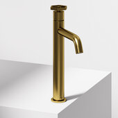 VIGO Ruxton Collection Single Hole Single-Handle Vessel Bathroom Faucet in Matte Brushed Gold, Faucet Height: 12'' H, Spout Reach: 6-1/8'' D
