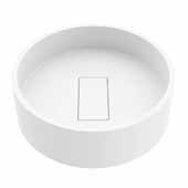  Bryant Round Matte Stone Vessel Bathroom Sink, Matte White, 15-1/8'' Diameter x 4-7/8'' H
