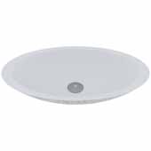 VIGO Yarrow Round Oval Cast Stone Vessel Bowl Bathroom Sink, 13-1/2''W x 23-1/8''D x 3-7/8''H