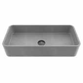  Concreto Stone™ Grand Rectangular Bathroom Vessel Sink, Gray, 23-5/8'' W x 11'' D x 4-3/4'' H