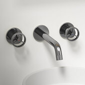 VIGO Cass Collection Two Handle Wall Mount Bathroom Faucet in Chrome, Faucet Height: 3'' H, Spout Reach: 7-1/8'' D