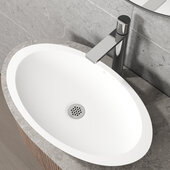 VIGO VG07001 Series Vessel Bathroom Sink Flat Grid Drain in Chrome, 2-7/16'' Diameter x 8'' H
