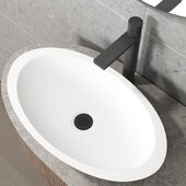 VIGO VG07001 Series Vessel Bathroom Sink Flat Grid Drain in Matte Black, 2-7/16'' Diameter x 8'' H