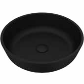 VIGO Modus MatteShell Vessel Bathroom Sink in Black, 16-1/2'D x 16-1/2'D x 4'H