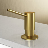 VIGO Braddock Collection Kitchen 360-Degree Swivel Soap Dispenser in Matte Brushed Gold with 10oz Plastic Reservoir, 1-5/8'' W x 4-1/8'' D x 12-1/4'' H