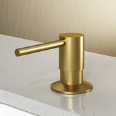 VIGO Bolton Collection Kitchen 360-Degree Swivel Soap Dispenser in Matte Brushed Gold with 10oz Plastic Reservoir, 1-5/8'' W x 4-1/8'' D x 11-1/8'' H